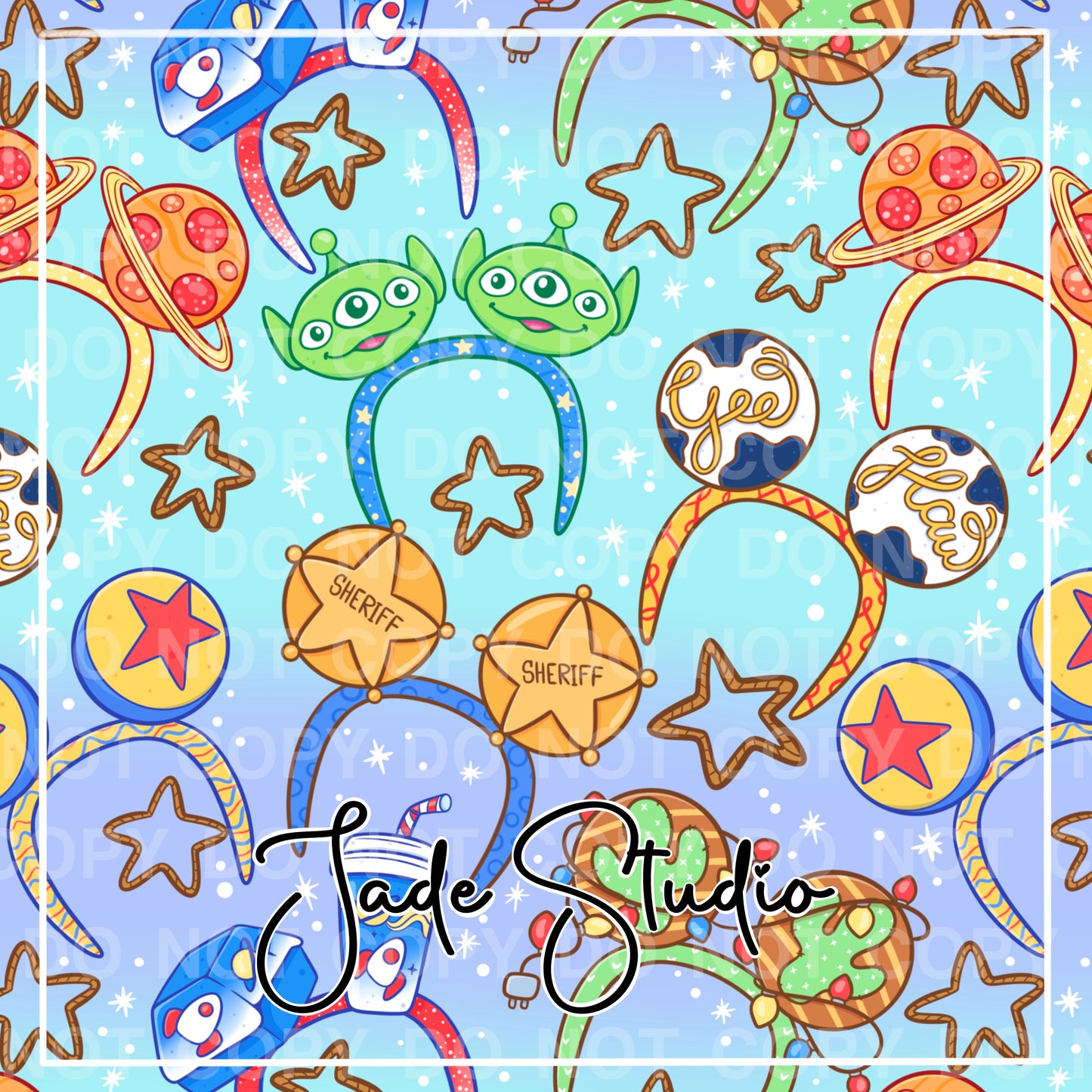 Toy Ears Seamless Pattern