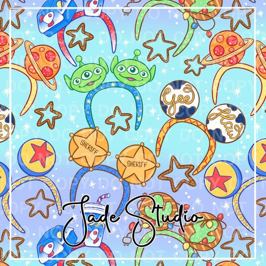 Toy Ears Seamless Pattern