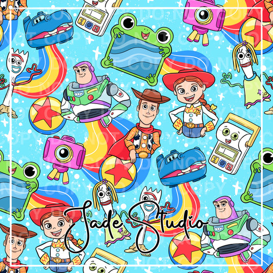 Tossed Toys Seamless Pattern