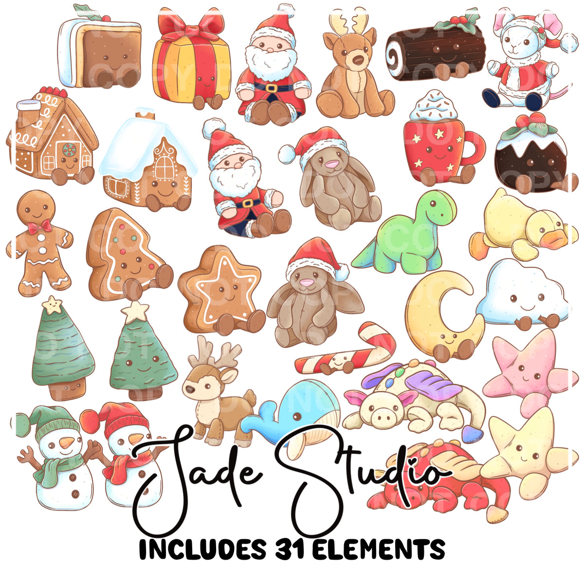 Jelly Plushies Clip Art Set