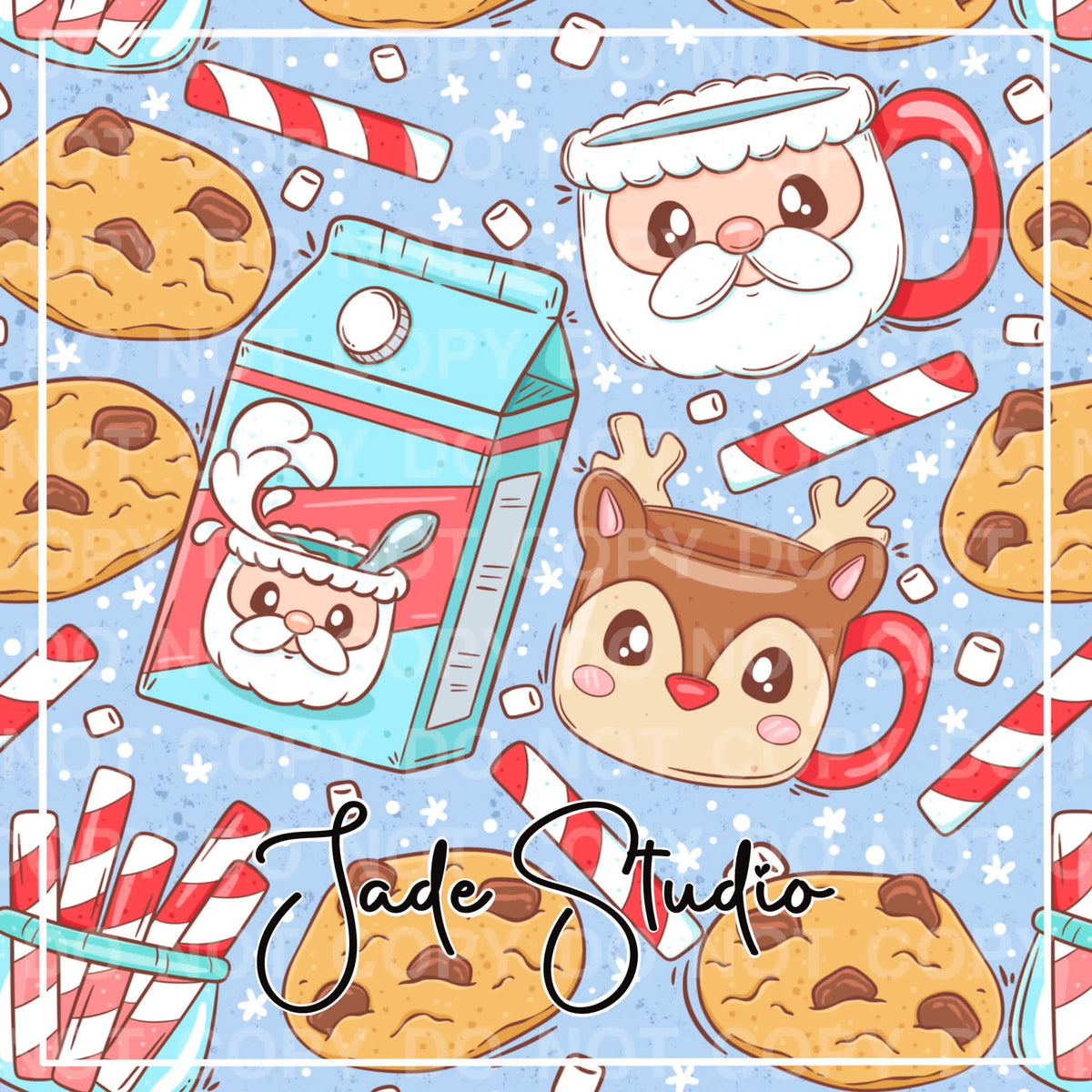 Santa Cookies Seamless Pattern