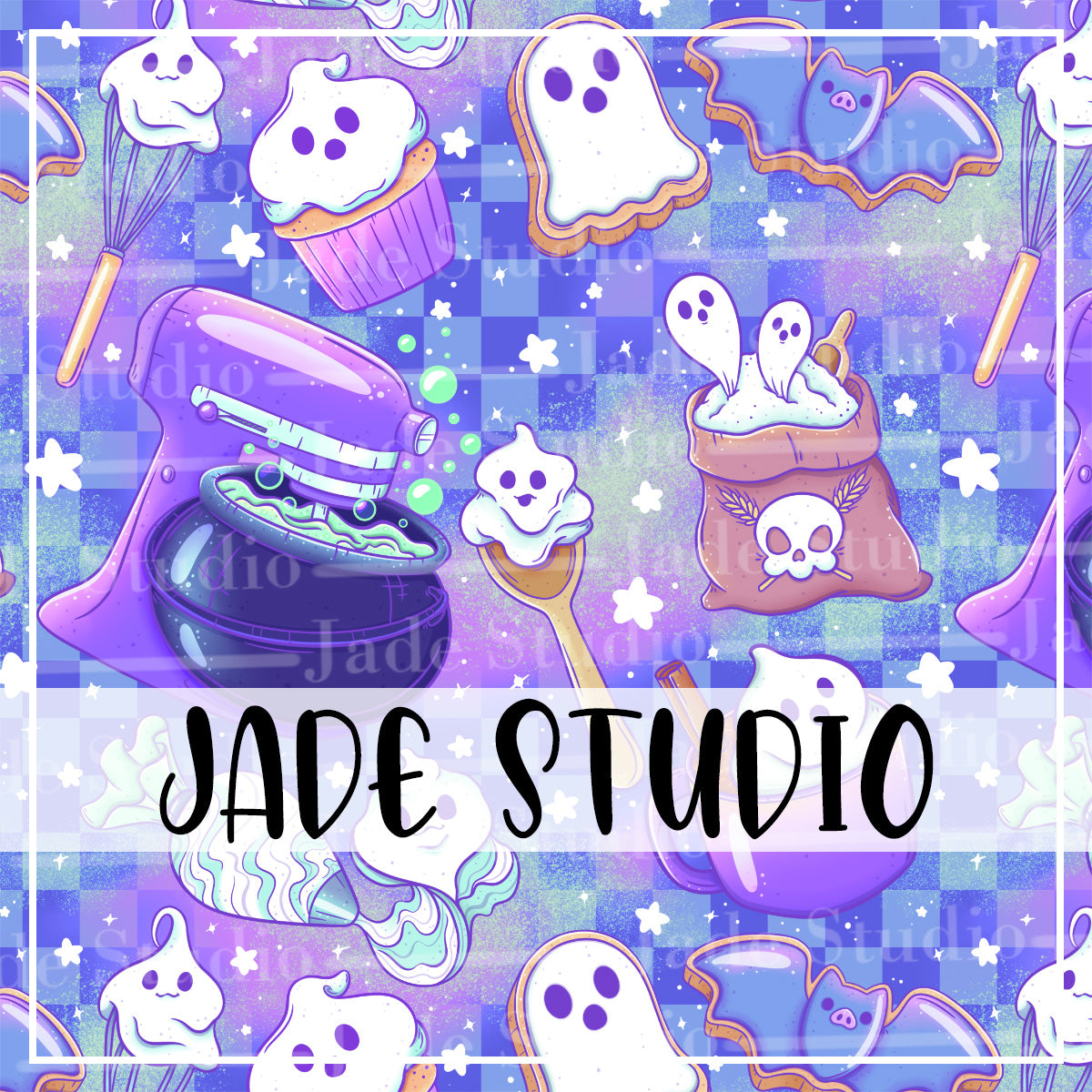 Ghostly Baking Seamless Pattern