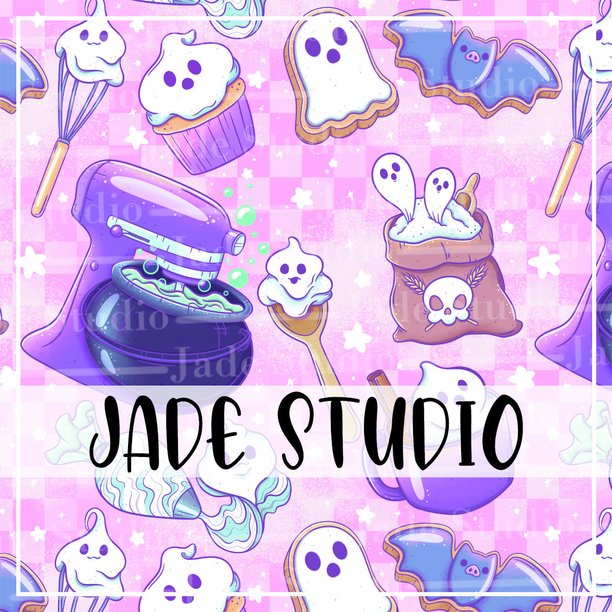 Ghostly Baking Seamless Pattern