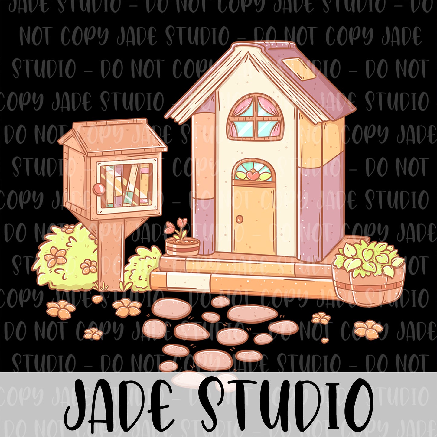 Cottage Mini Library PNGs