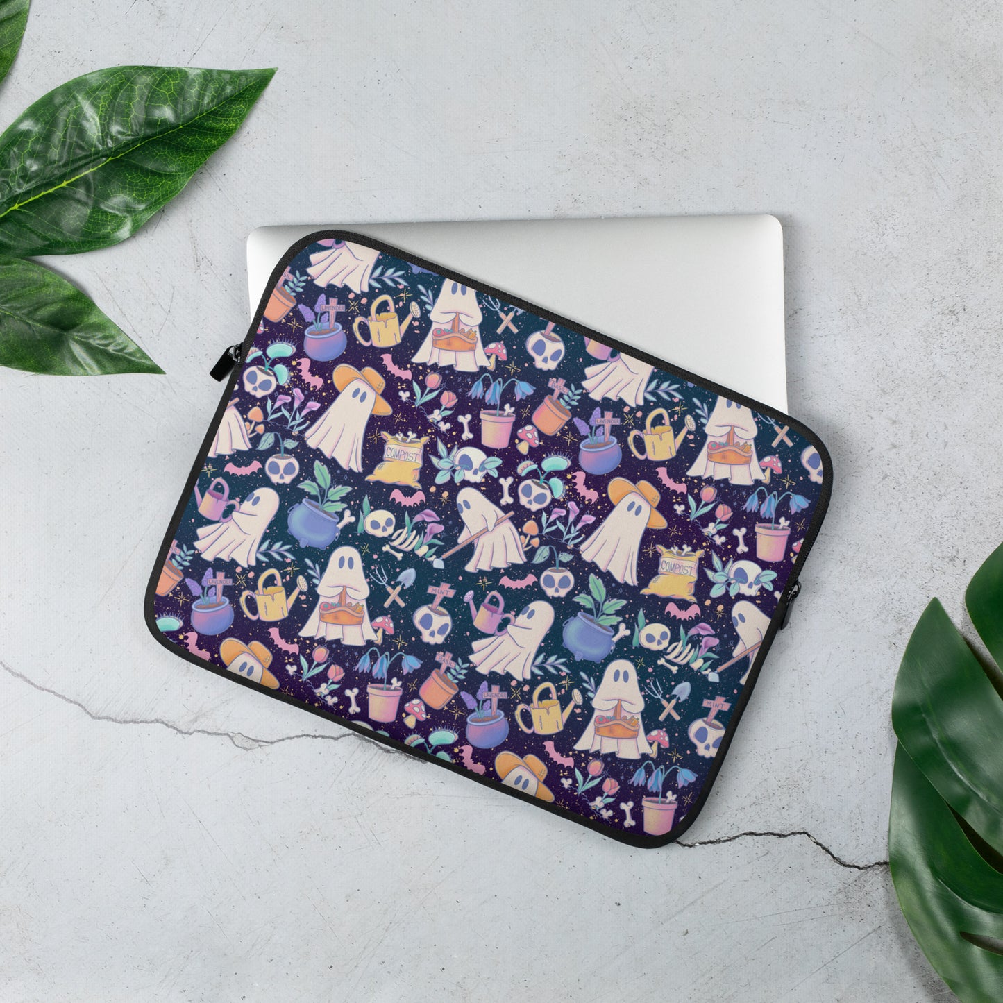 Ghostly Gardening Laptop Sleeve