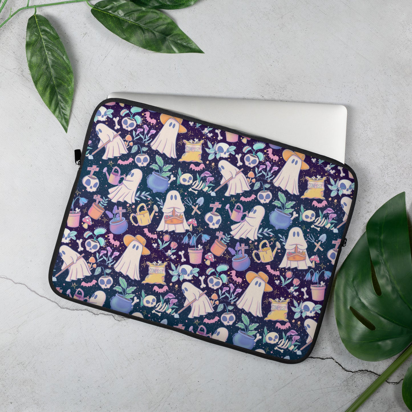 Ghostly Gardening Laptop Sleeve