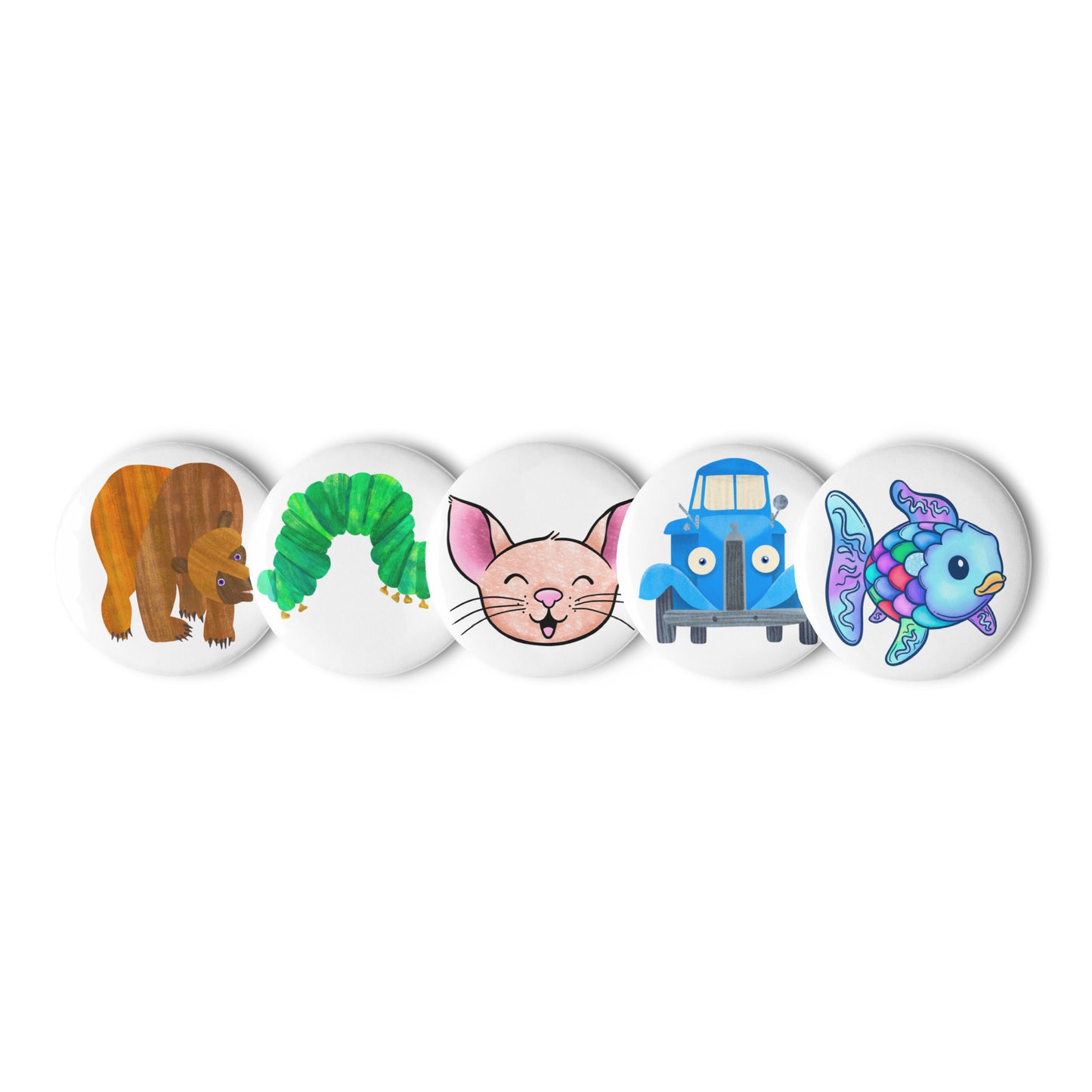 Childrens Books Inspired Set of pin buttons