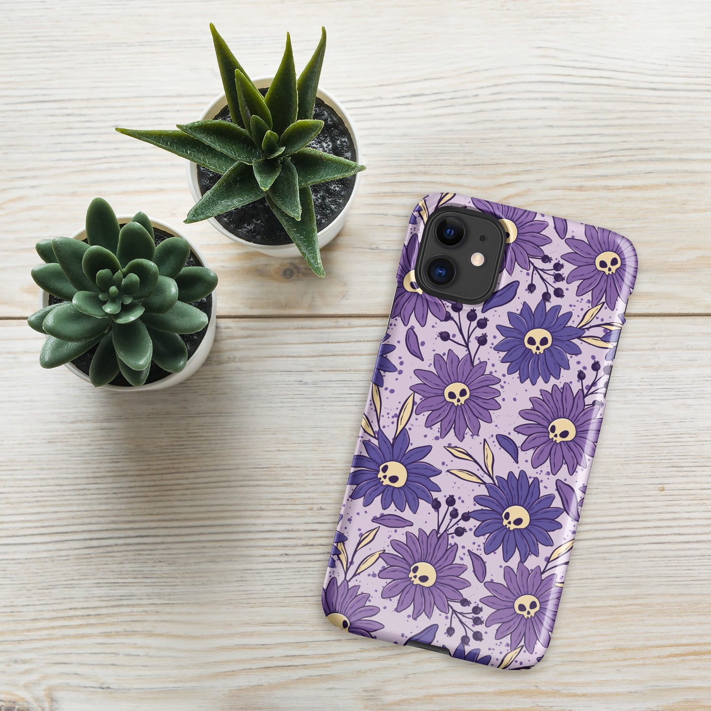 Skull and Flowers Snap case for iPhone®