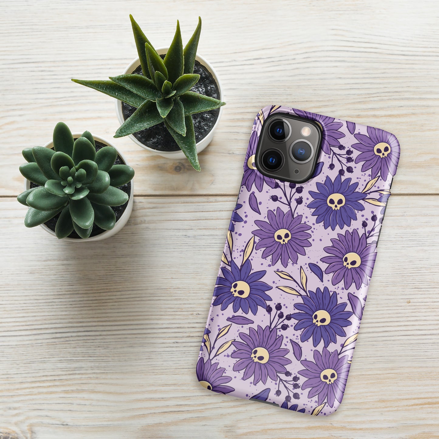 Skull and Flowers Snap case for iPhone®