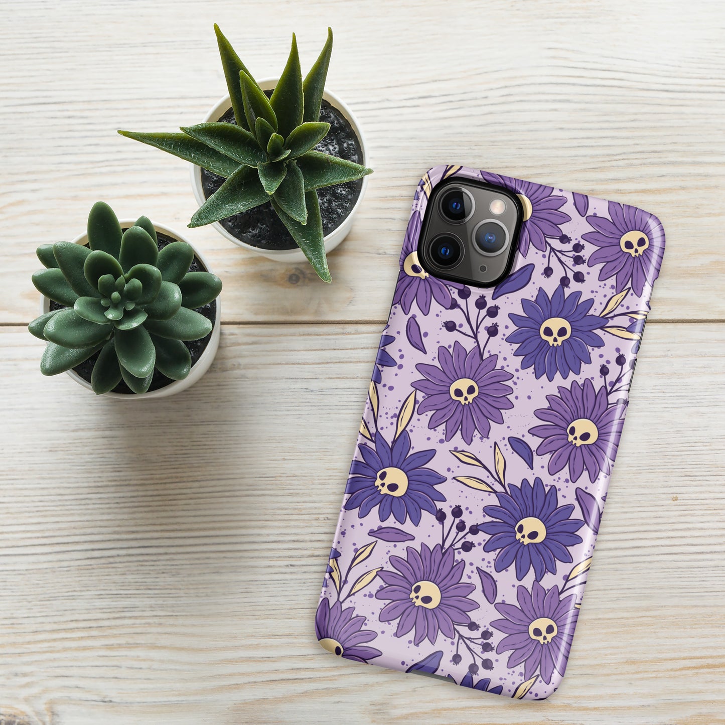 Skull and Flowers Snap case for iPhone®