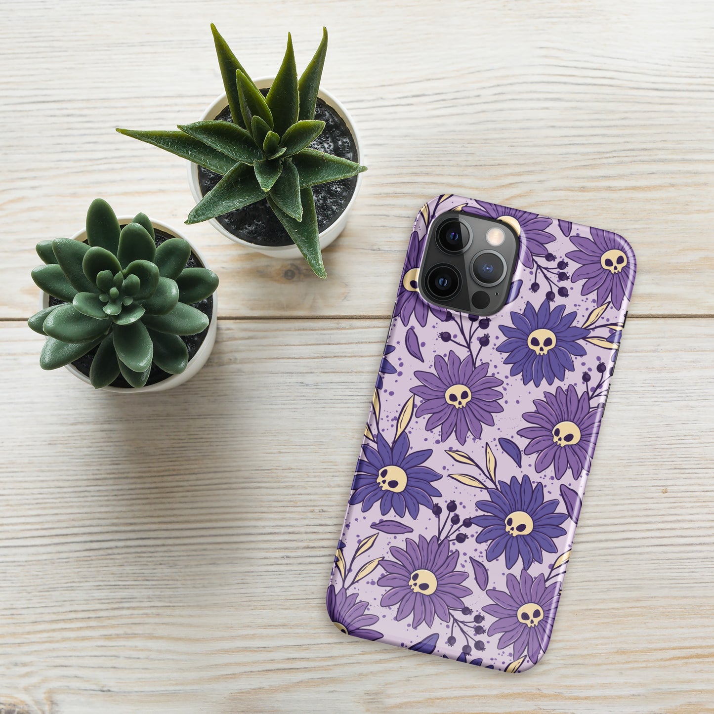 Skull and Flowers Snap case for iPhone®