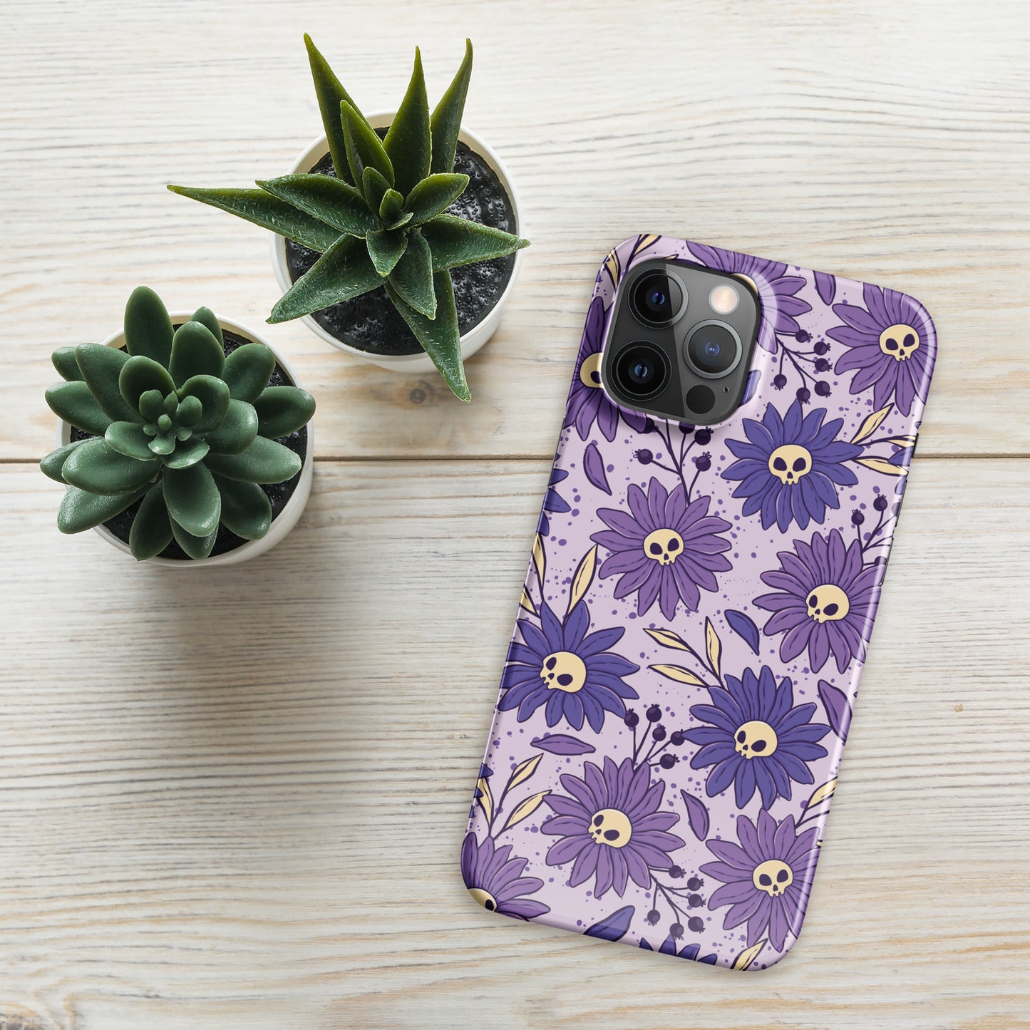 Skull and Flowers Snap case for iPhone®