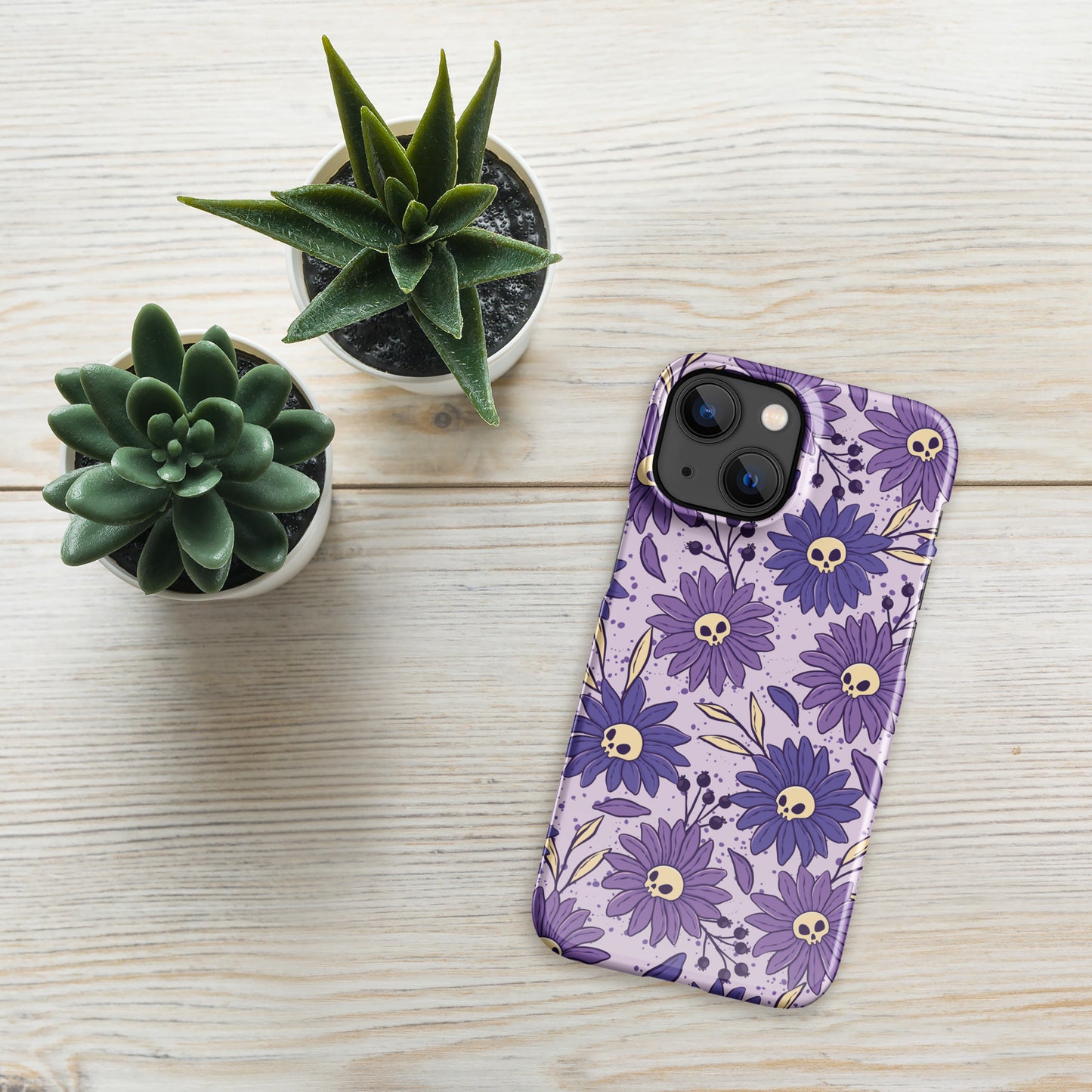 Skull and Flowers Snap case for iPhone®