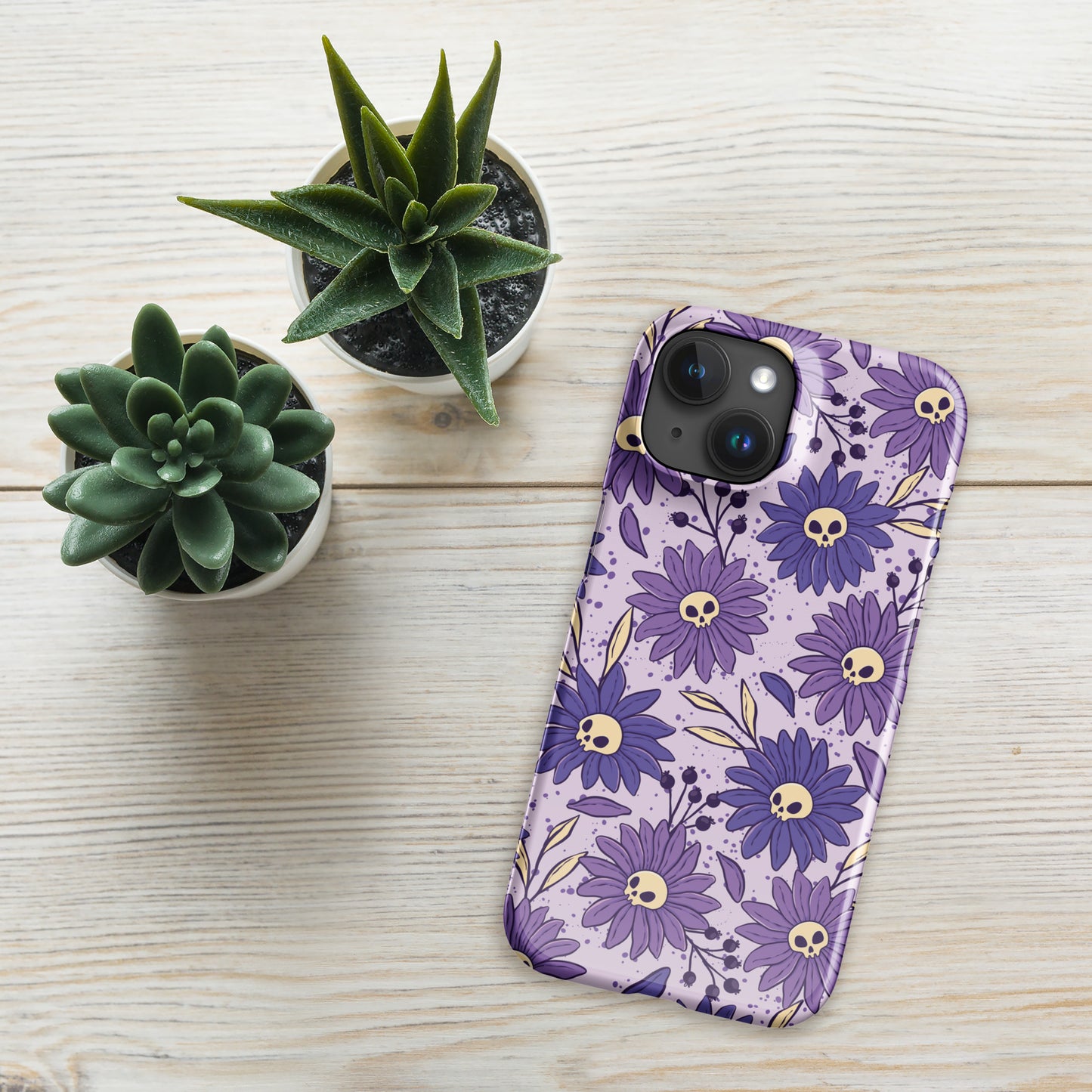 Skull and Flowers Snap case for iPhone®