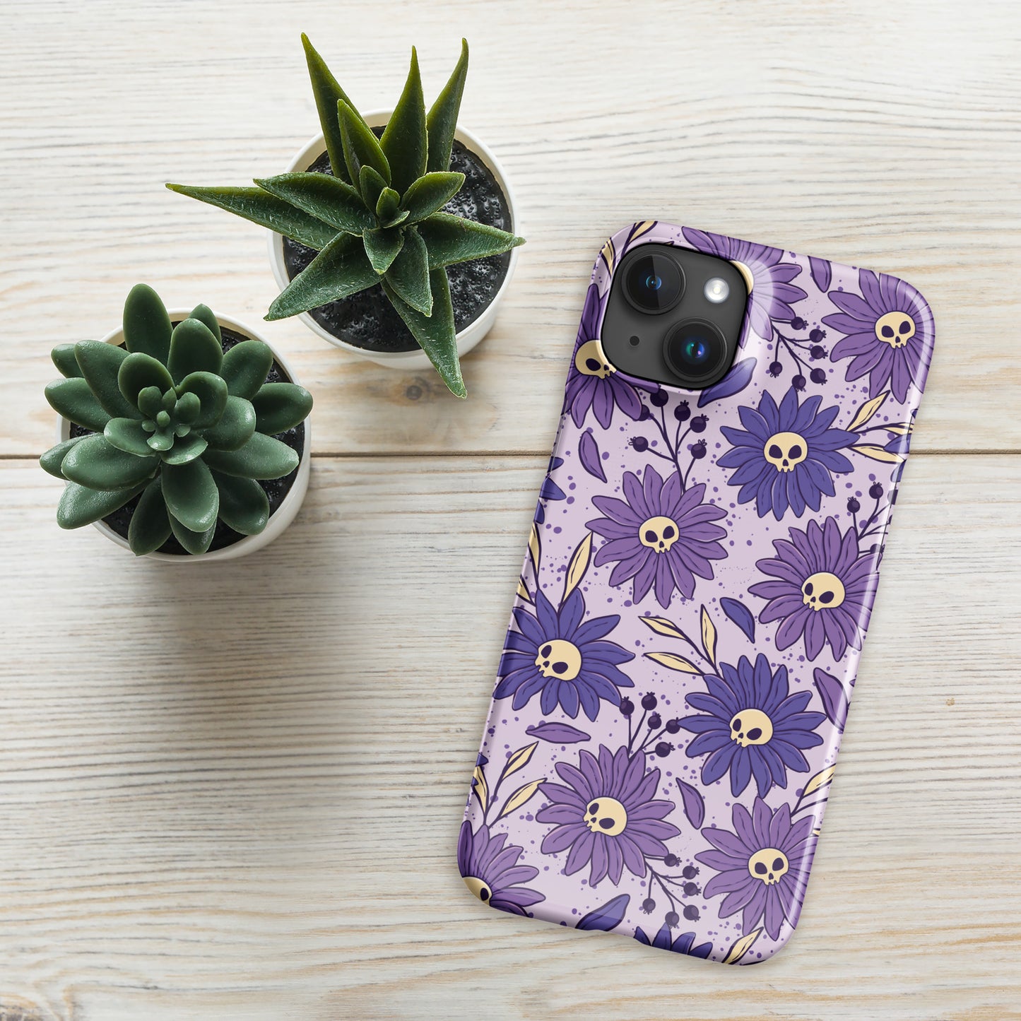 Skull and Flowers Snap case for iPhone®