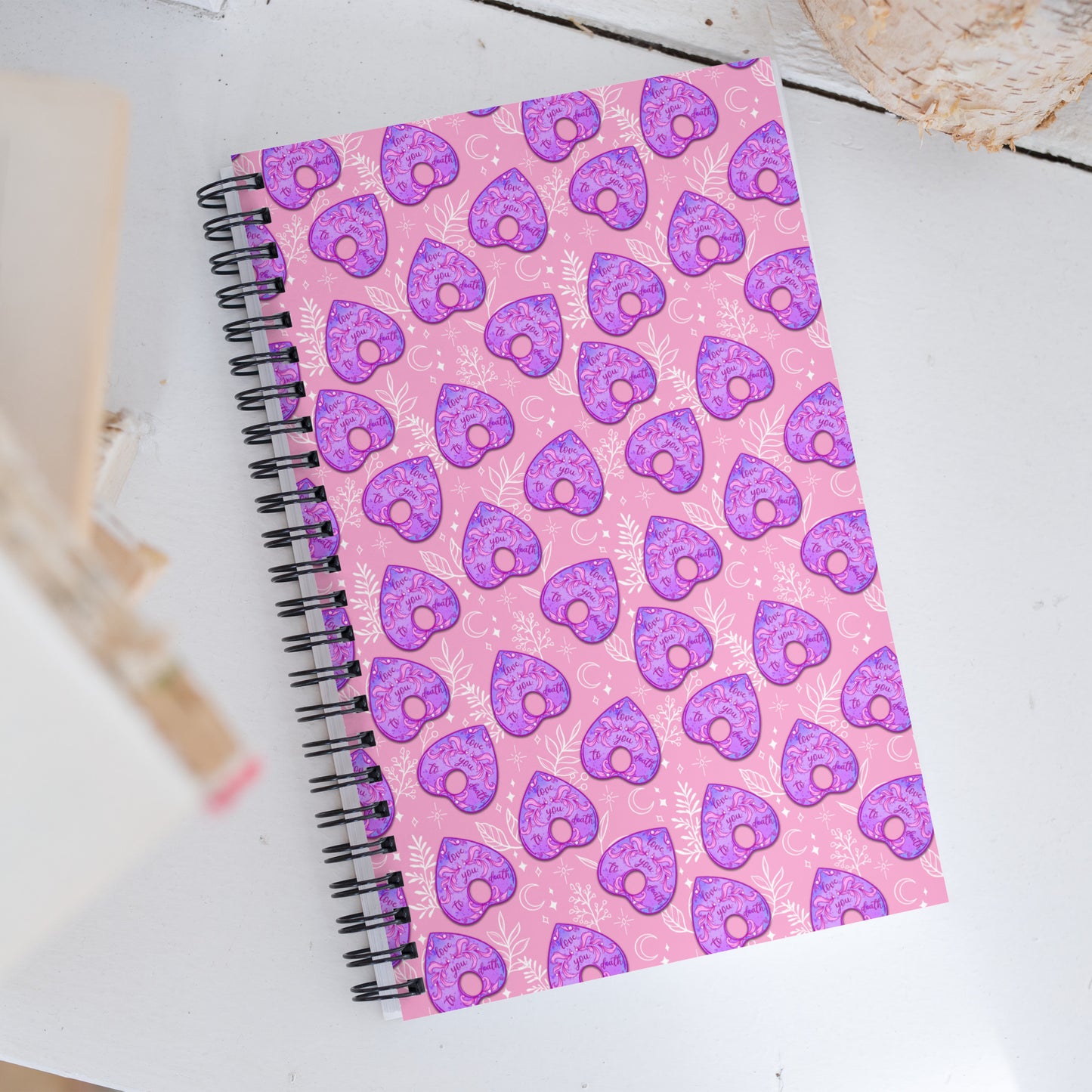 Pink Planchette Spiral Notebook