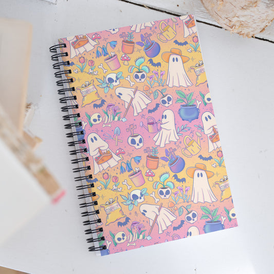 Ghost Gardening Spiral notebook