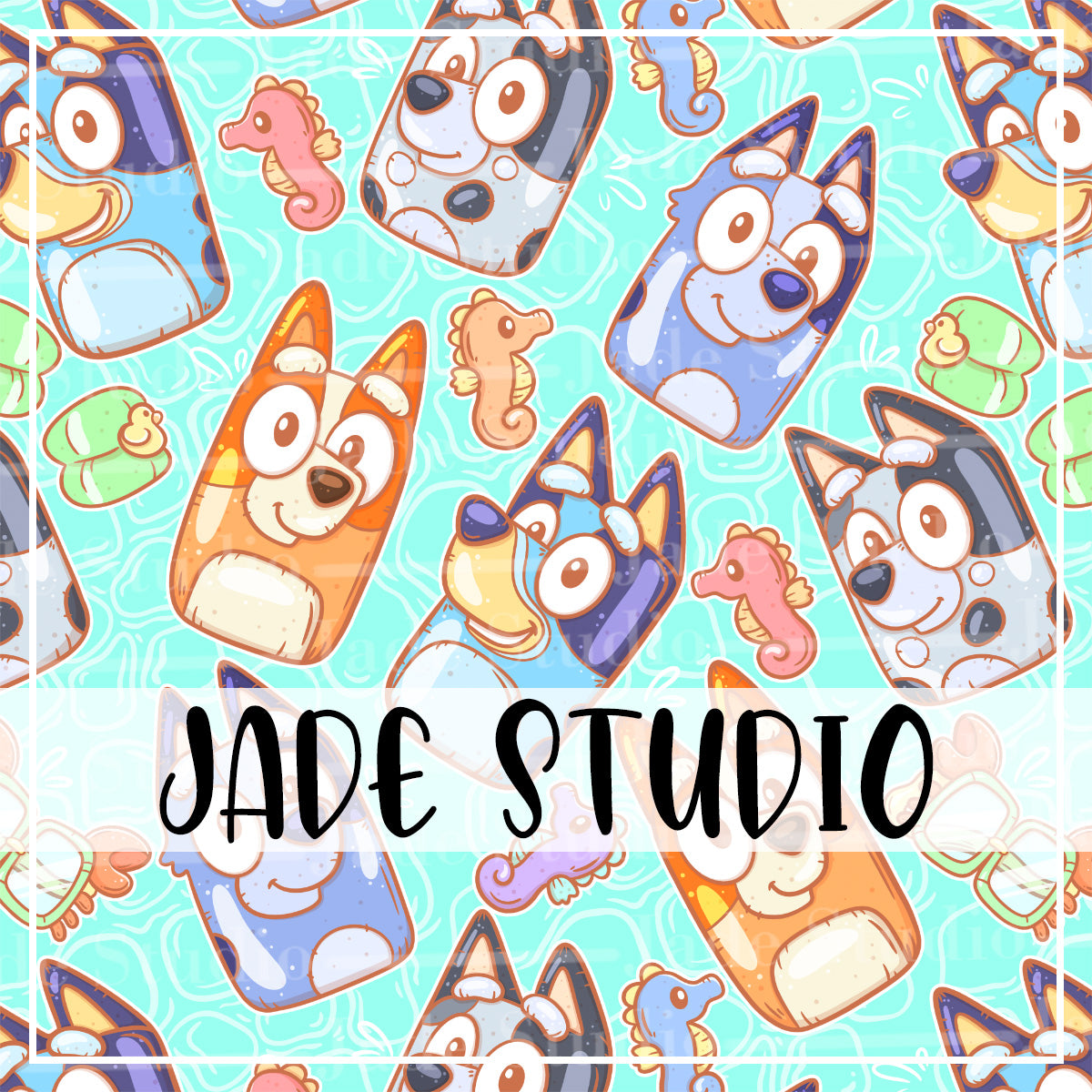 Pup Floaties Seamless Pattern