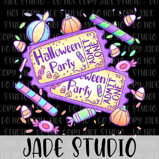 Halloween Party Ticket PNG