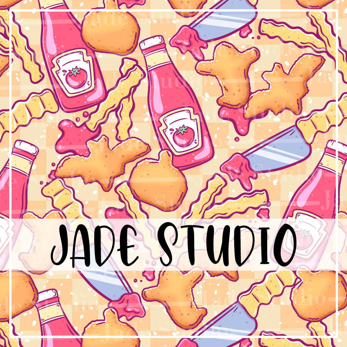 Nugget Killer Seamless Pattern