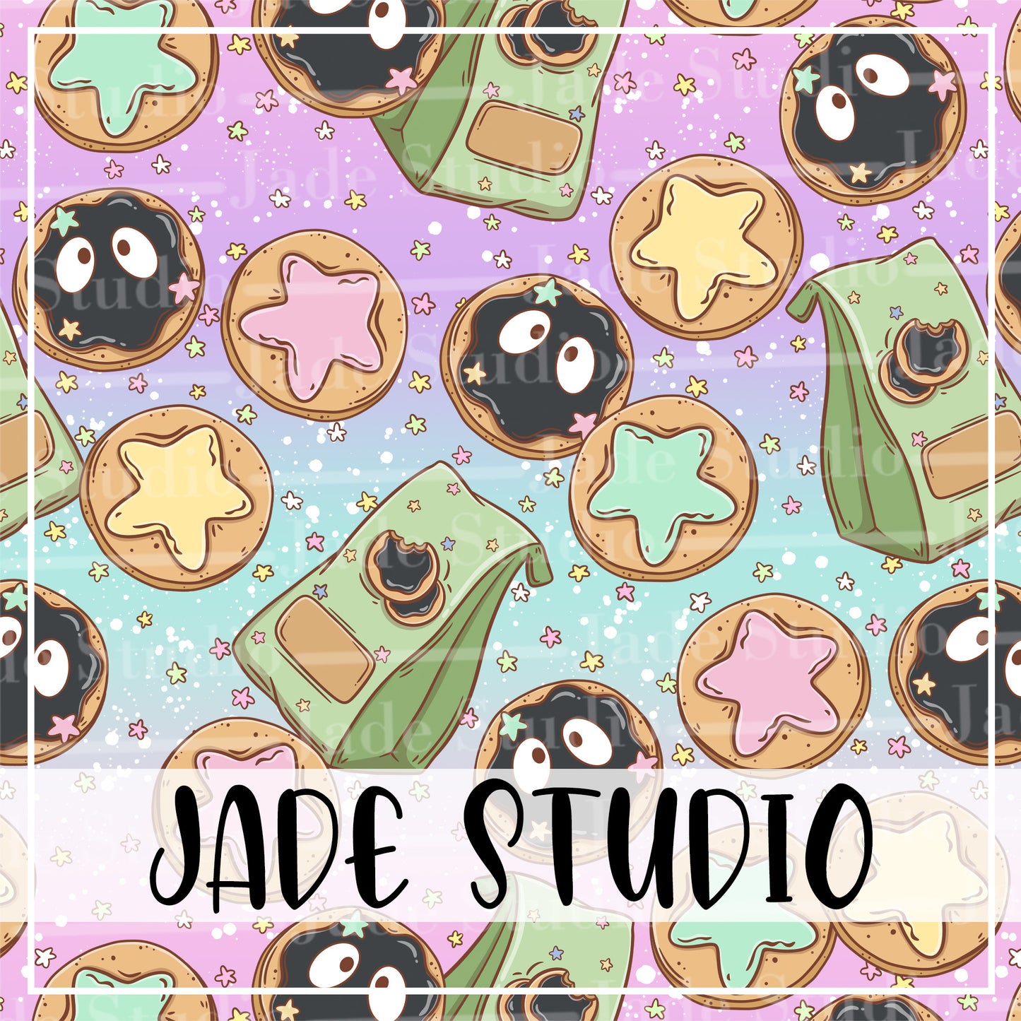 Soot Cookies Seamless Pattern