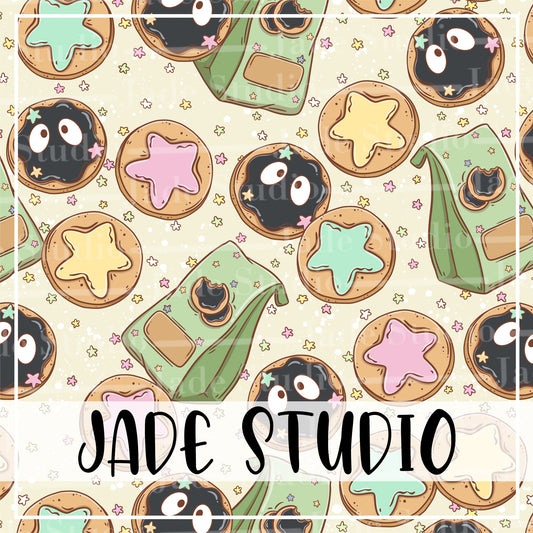 Soot Cookies Seamless Pattern