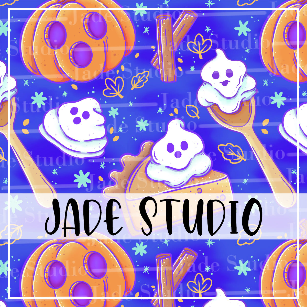 Spooky Pumpkin Pie Seamless Pattern