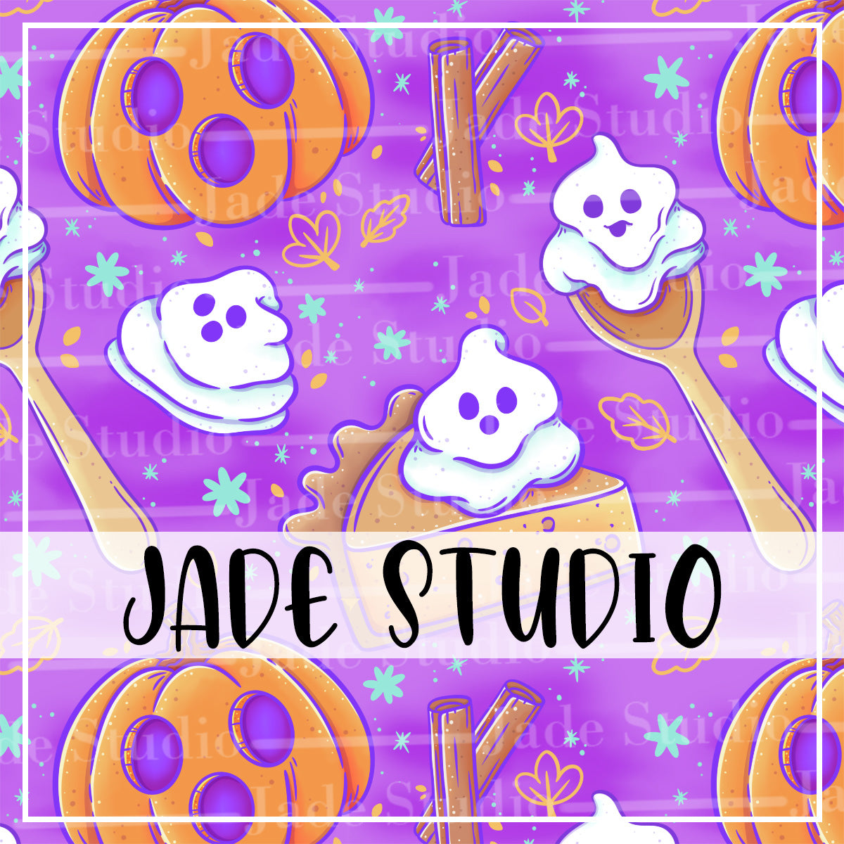 Spooky Pumpkin Pie Seamless Pattern