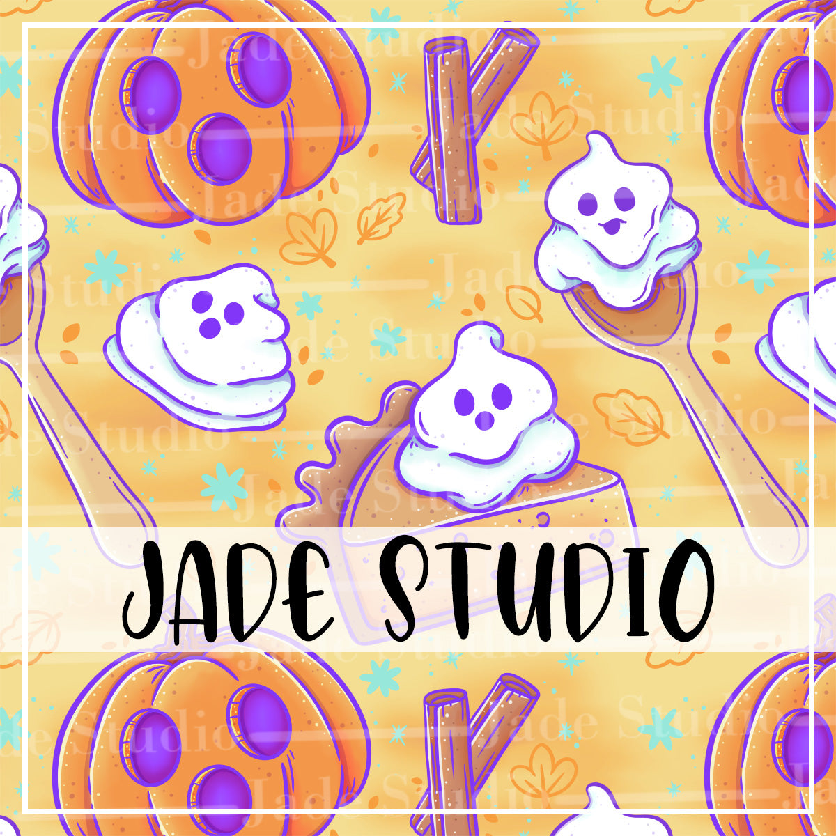 Spooky Pumpkin Pie Seamless Pattern