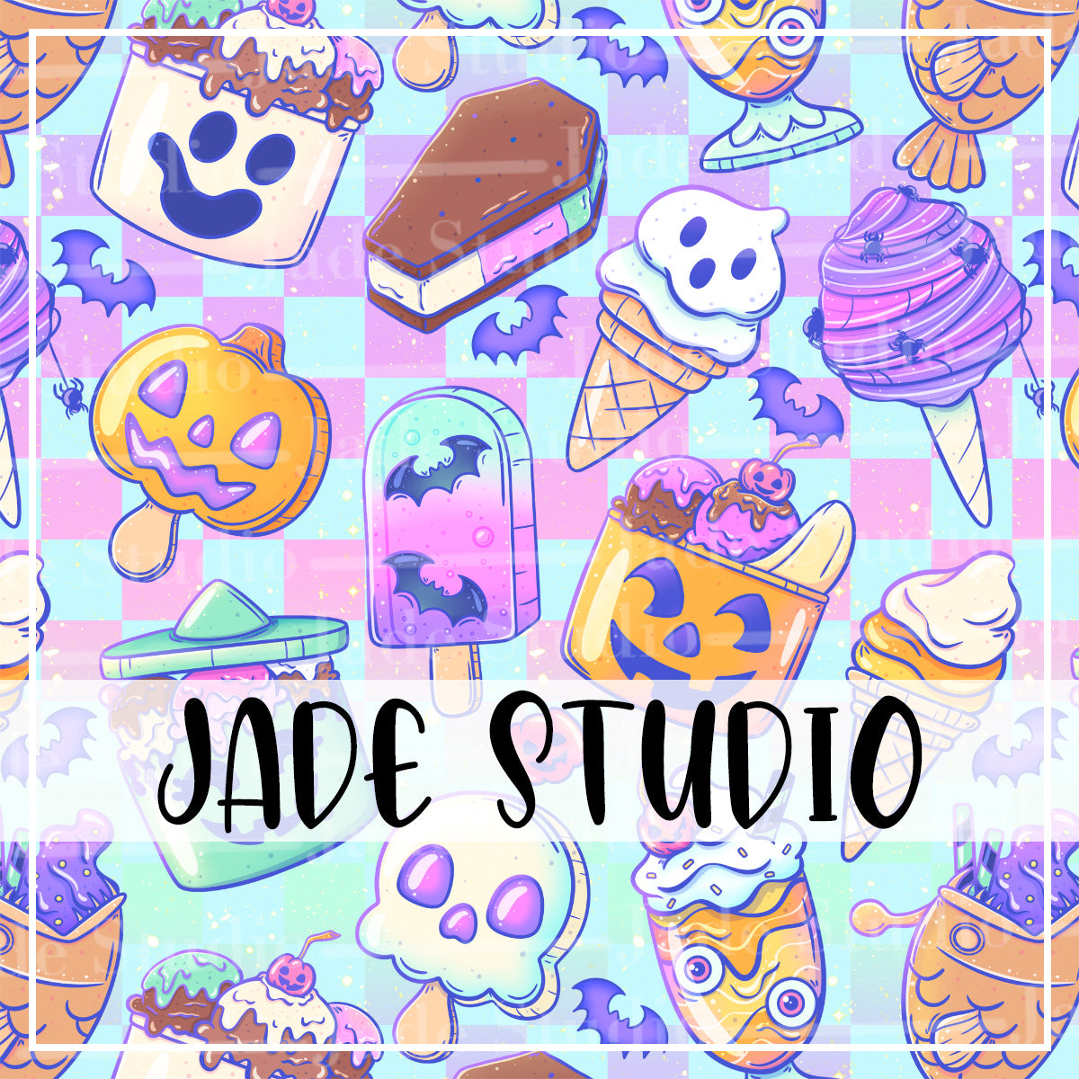 Scream Cream Seamless Pattern
