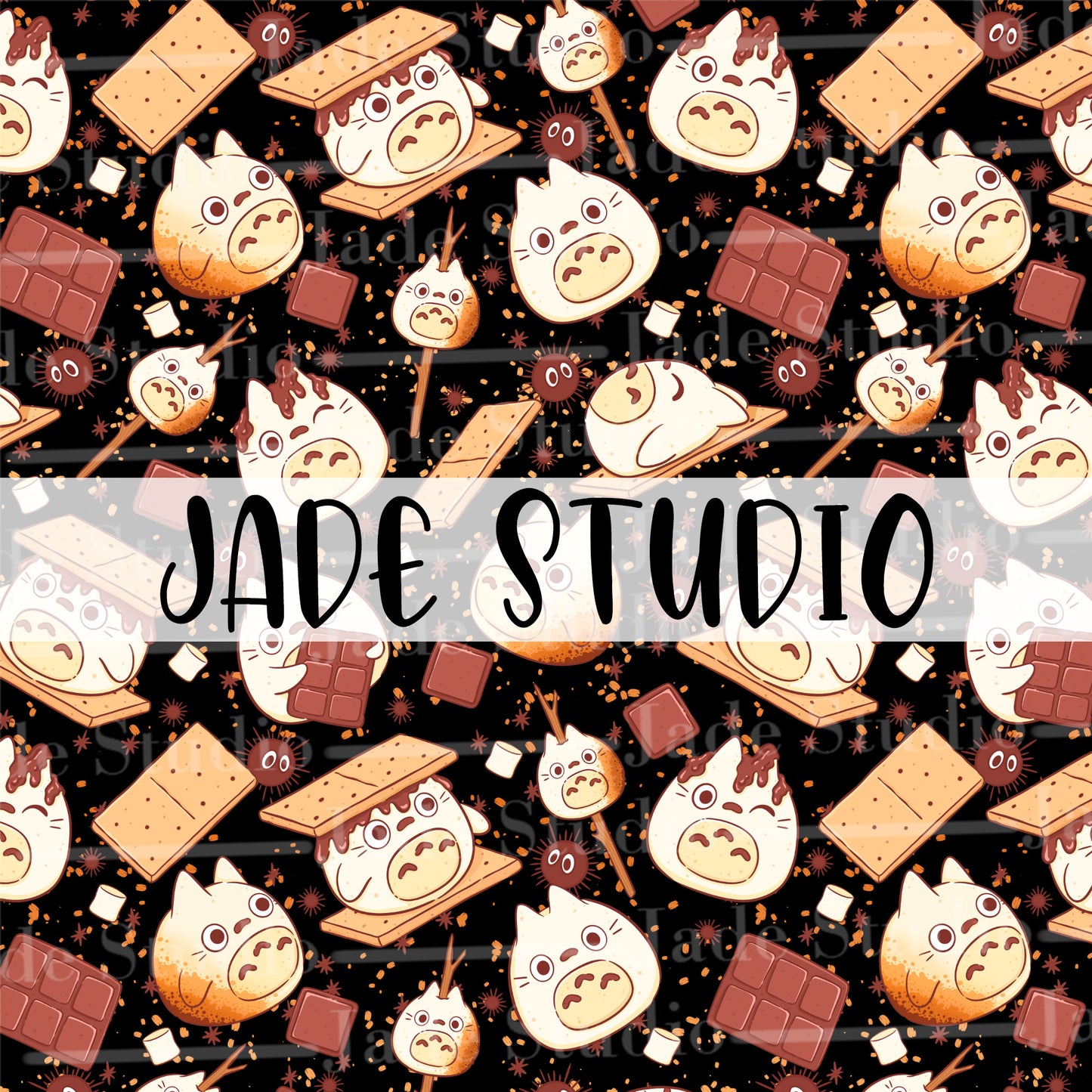 Toto S'mores Seamless Pattern